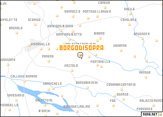 map of Borgo di Sopra