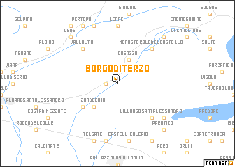 map of Borgo di Terzo