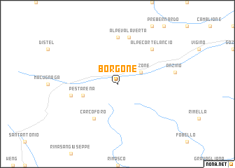 map of Borgone