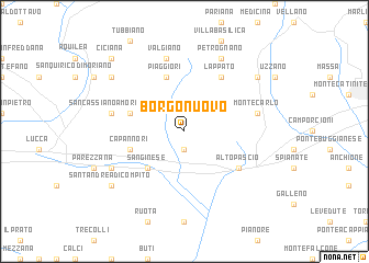 map of Borgonuovo