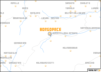 map of Borgo Pace