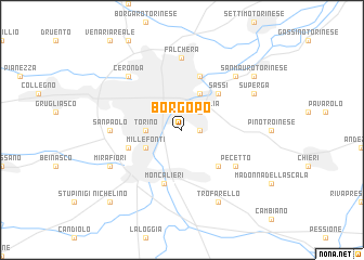 map of Borgo Po