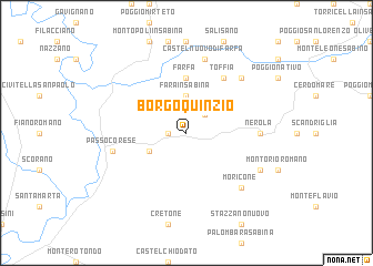 map of Borgo Quinzio