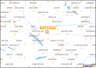 map of Borgowo