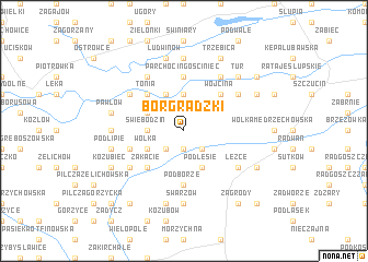 map of Bór Grądzki