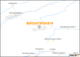 map of Borgustanskaya