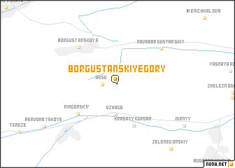 map of Borgustanskiye Gory