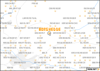 map of Borgwedde