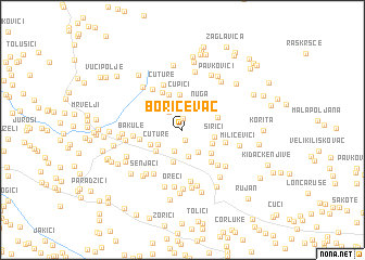 map of Boričevac