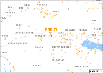 map of Borići