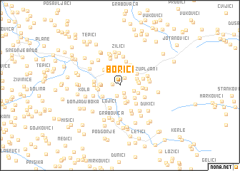 map of Borići