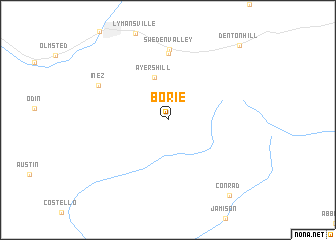 map of Borie