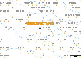 map of Boříkovský Dvŭr