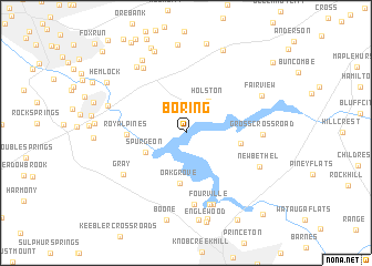 map of Boring