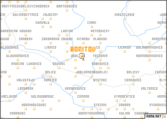 map of Bořitov