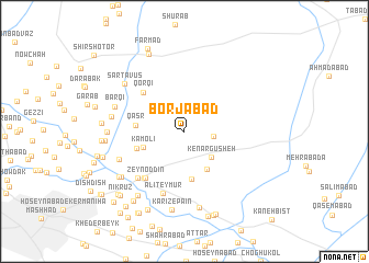 map of Borjābād