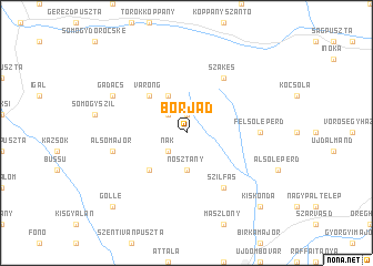 map of Borjád