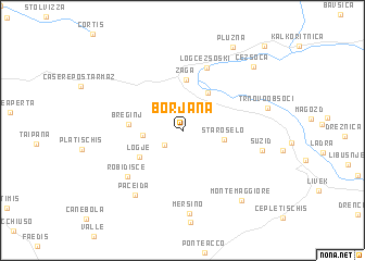 map of Borjana