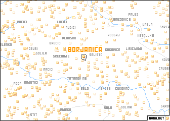 map of Borjanica