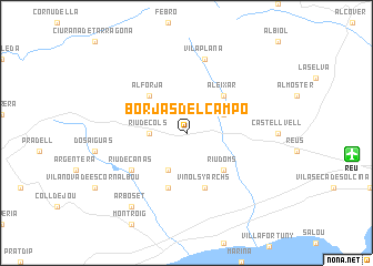 map of Borjas del Campo