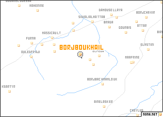 map of Borj Bou Khaïl