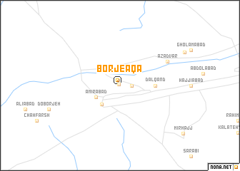 map of Borj-e Āqā