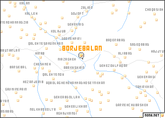 map of Borj-e Bālān