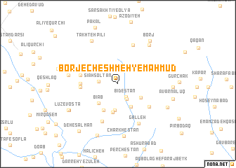 map of Borj-e Cheshmeh-ye Maḩmūd