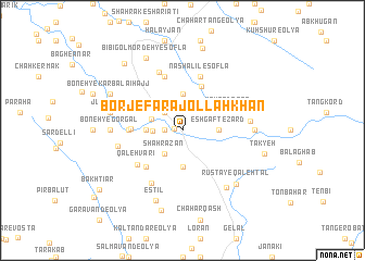 map of Borj-e Farajollāh Khān