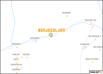 map of Borj-e Gol Jān