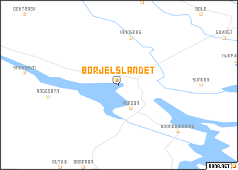 map of Börjelslandet