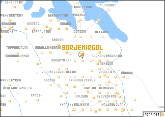 map of Borj-e Mīrgol