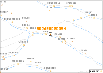 map of Borj-e Qārdāsh