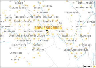 map of Borj-e Sarband