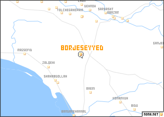 map of Borj-e Seyyed