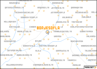 map of Borj-e Soflá