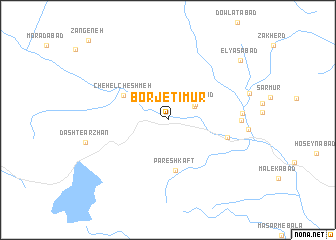 map of Borj-e Tīmūr