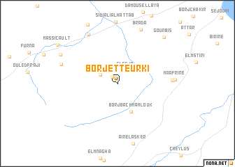 map of Borj et Teurki