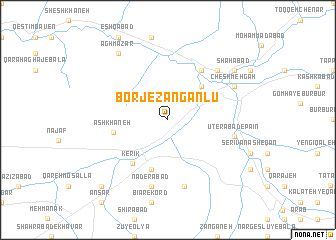 map of Borj-e Zangānlū