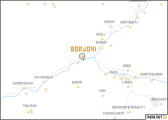 map of Borjomi