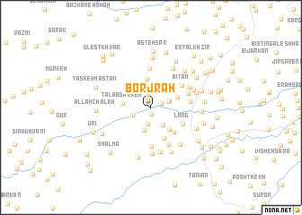 map of Borj Rāh