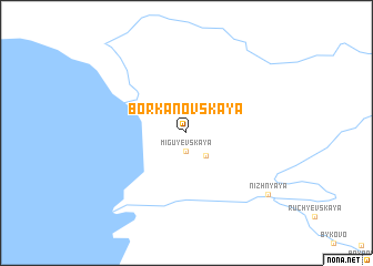 map of Borkanovskaya