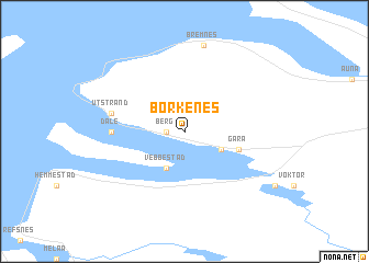 map of Borkenes