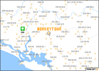 map of Borkey Town