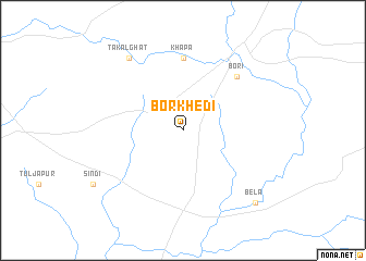 map of Borkhedi