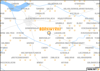 map of Borki Wyrki