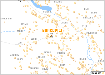 map of Borkovići