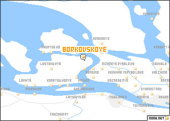 map of Borkovskoye