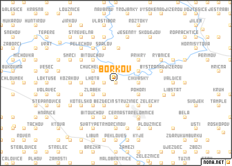 map of Bořkov