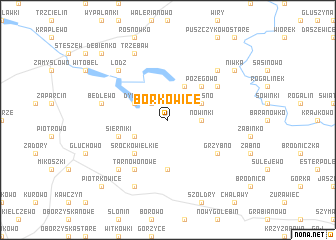 map of Borkowice